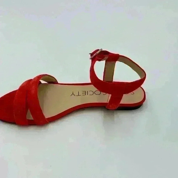 Like New Dark Orange Suede, Strappy, Adjustable Sandals, 6.5, Sole Society - Picture 8 of 8